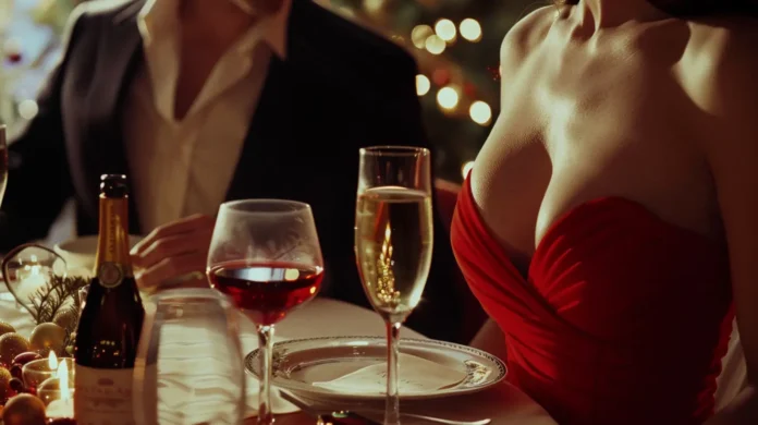 Il cenone di Natale - Fantasie Cuckold - a tavola con lui a fianco